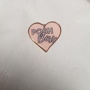 "Posh Boss" lapel pin